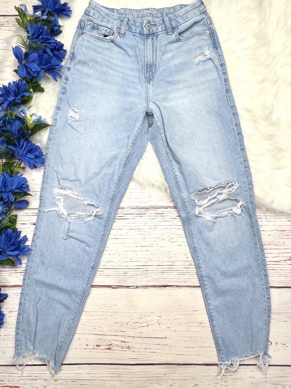 👖|•AMERICAN EAGLE•| Curvy Mom Jean Strigid Denim High Rise Size 4👖